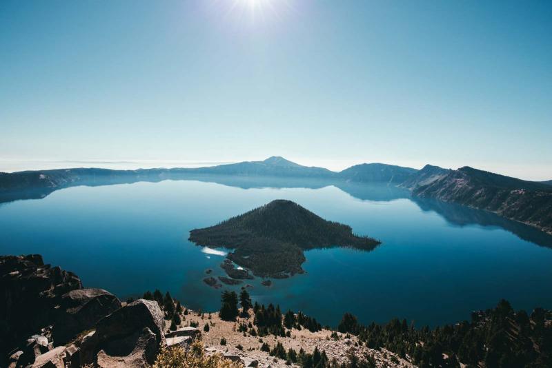 Aerial view of Crater Lake